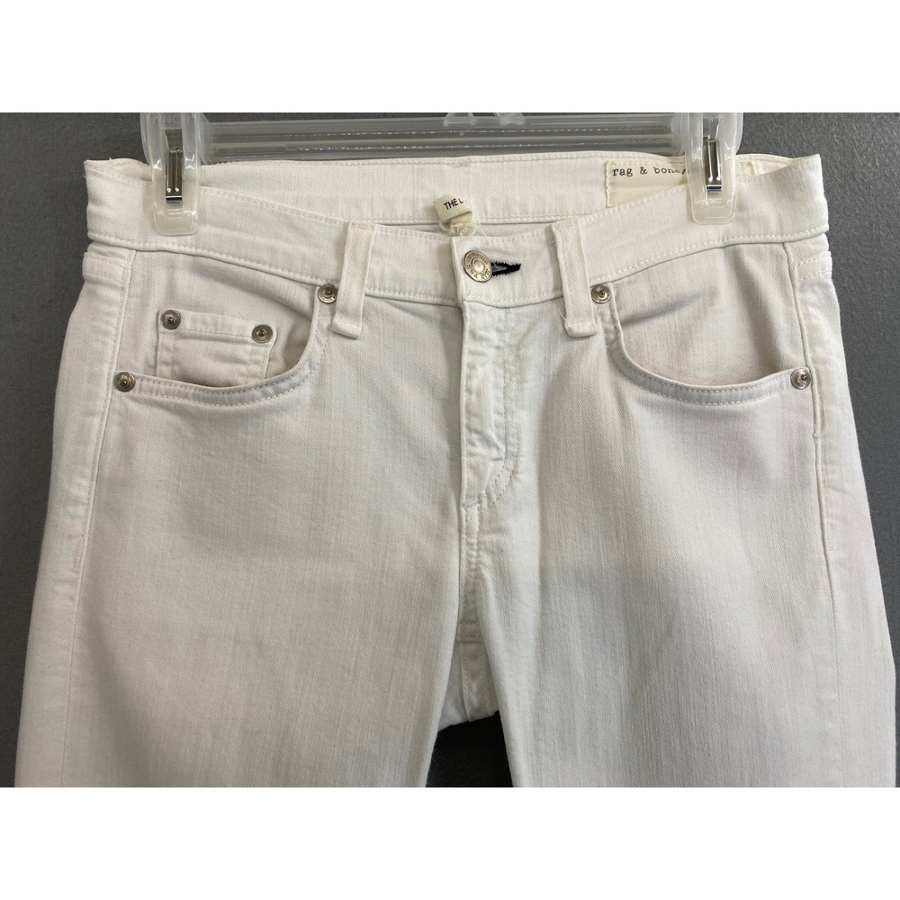 Rag & Bone The Dre in Aged Bright White Jeans Size 6/25 Made in USA - Picture 3 of 10